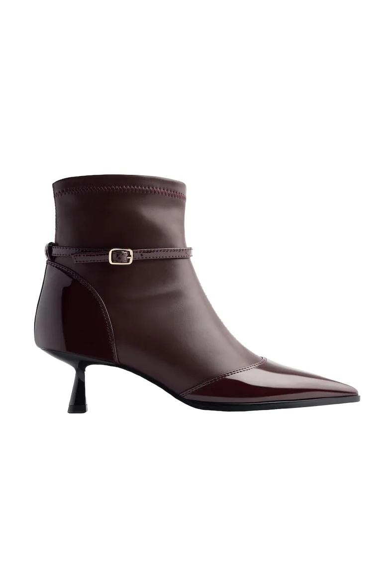 Botine cu toc kitten Caspian, Maro