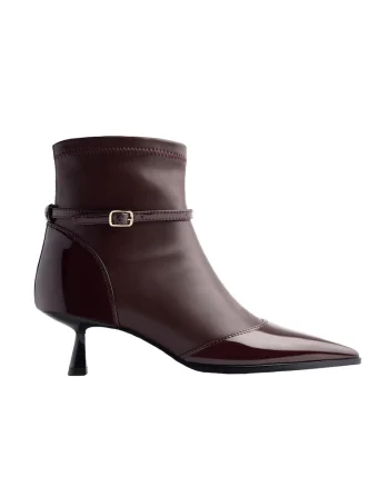 Botine cu toc kitten Caspian, Maro