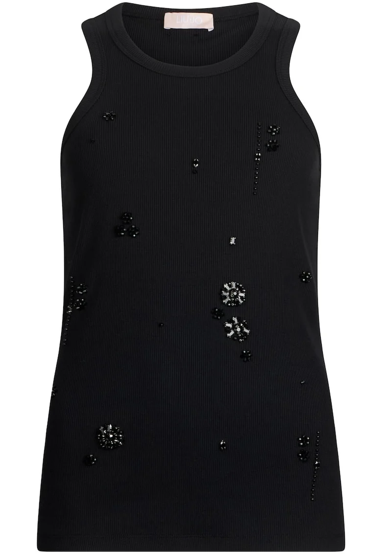 Top cu strasuri, Negru