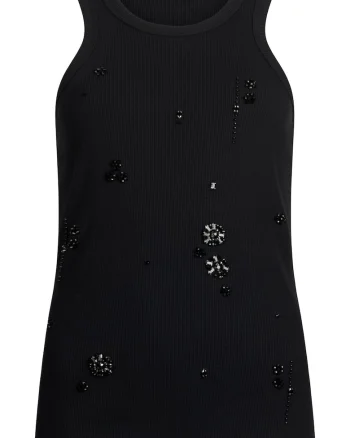 Top cu strasuri, Negru