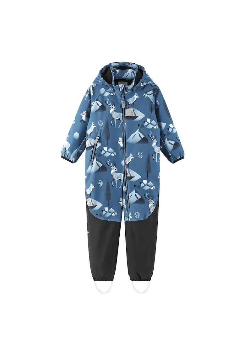 Salopeta pentru copii,  unisex, poliester/elastan, bleumarin/negru