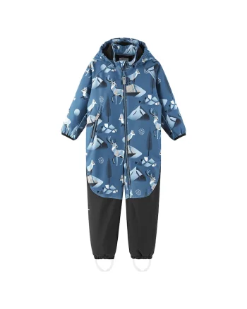 Salopeta pentru copii,  unisex, poliester/elastan, bleumarin/negru