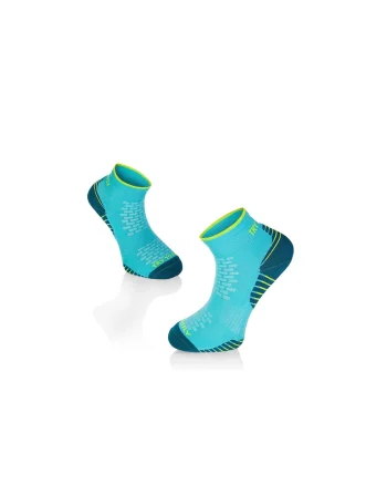 Sosete scurte, pentru alergat din bumbac organic RUNNING ANKLE SOCKS Turquoise