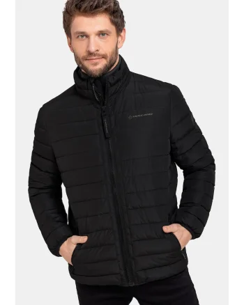 Jacheta di tranzitie matlasata, guler ridicat, sac de compresie, fibra Sorona,  J-Benz, Neagra, Negru