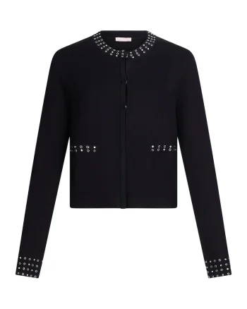 Cardigan cu nituri, Negru