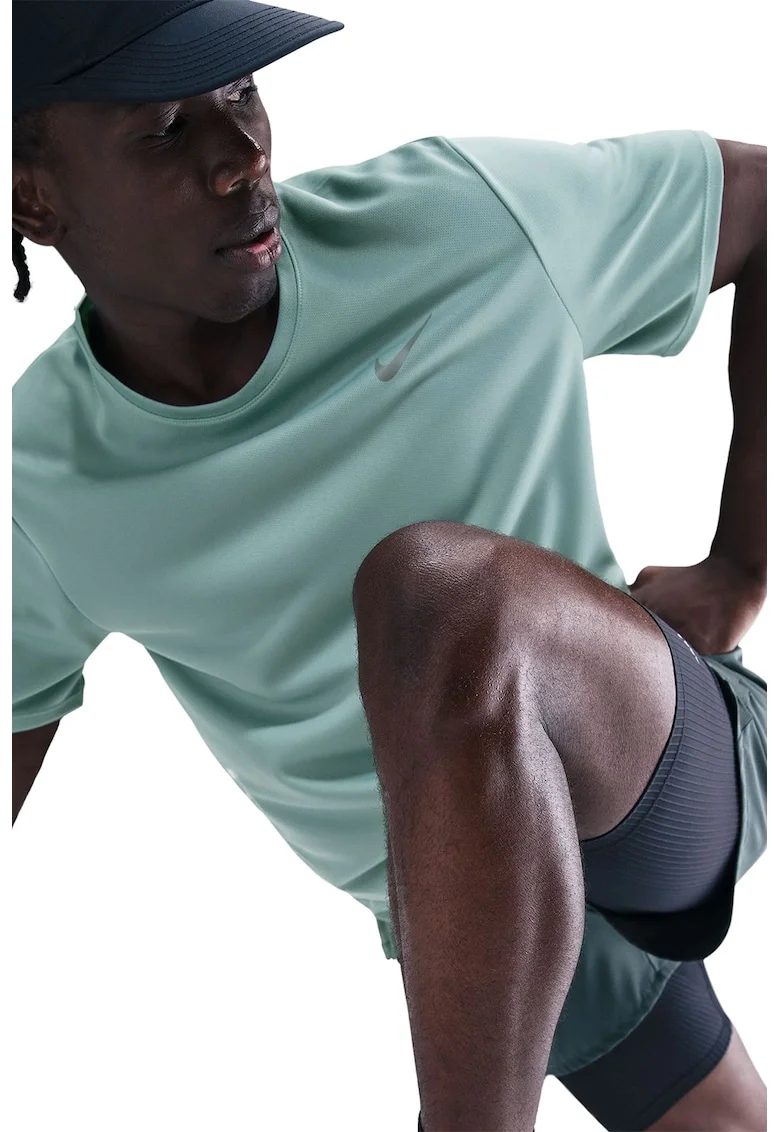 Tricou cu tehnologie Dri-Fit, pentru alergare Miler, Verde deschis/Verde menta