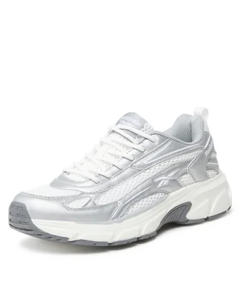 Pantofi sport dama  CEO-H1-139, alb/argintiu, tesatura