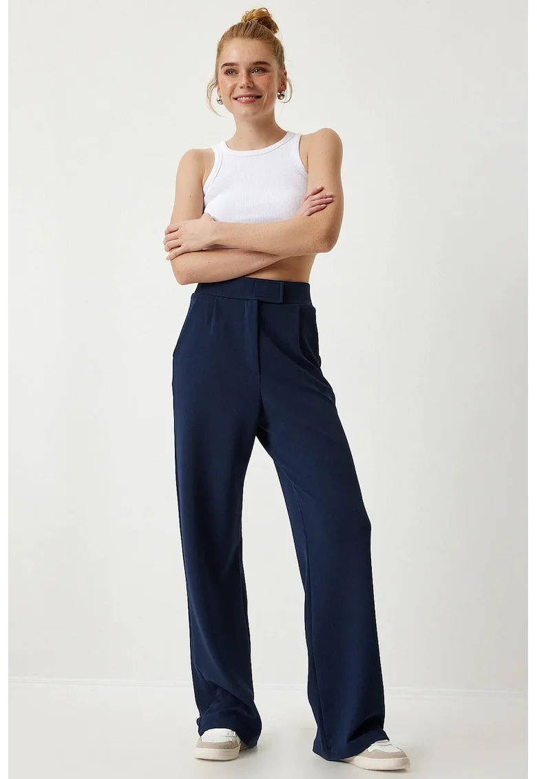 Pantaloni dama Palazzo bleumarin, Bleumarin