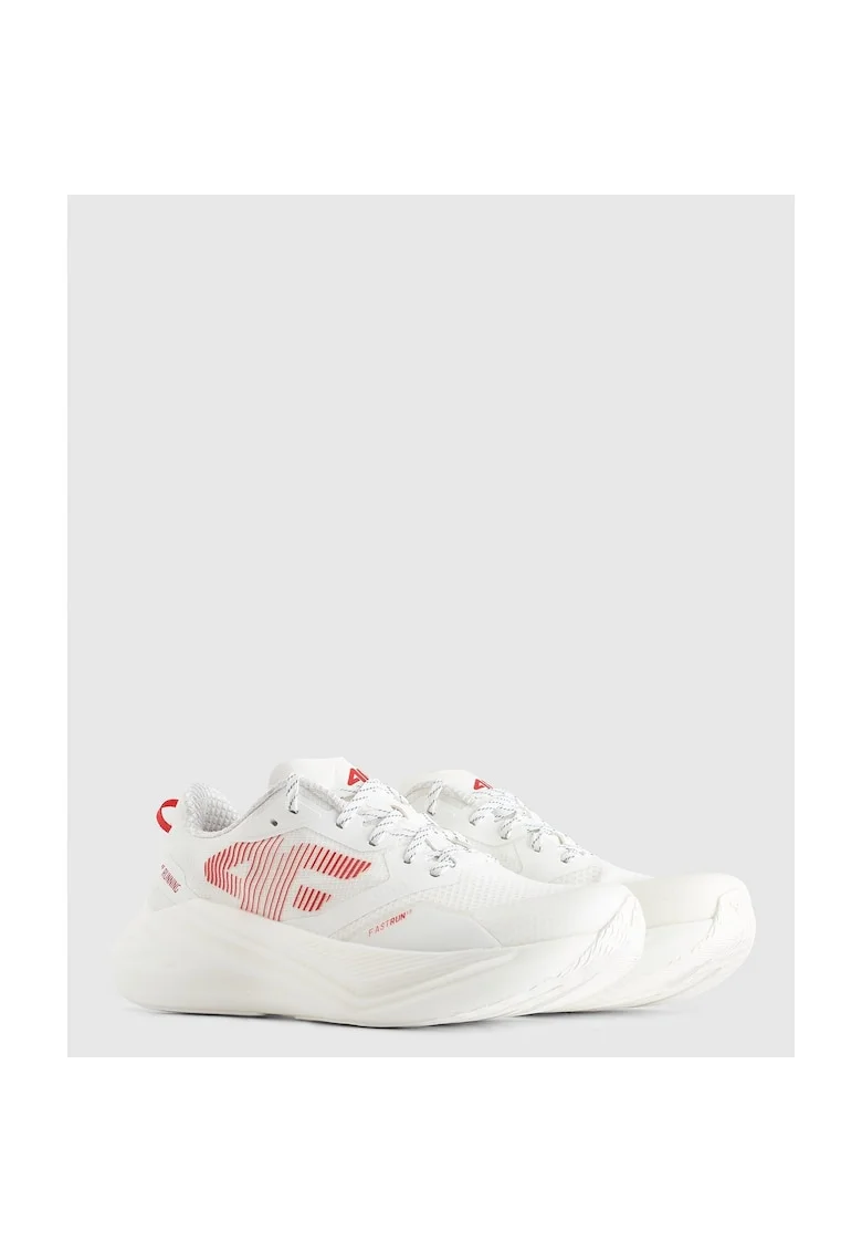 Pantofi sport unisex  Fast Run 1.0, alb, respirabili, talpa din cauciuc