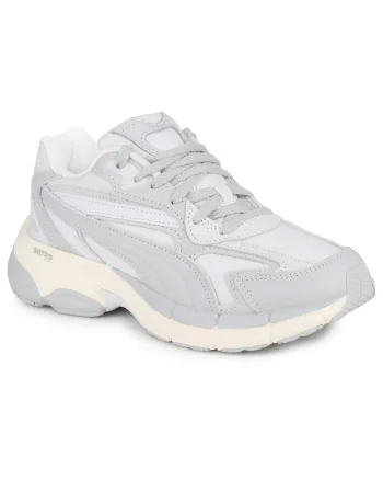 Adidasi sport  Teveris Nitro, stil Y2K, gri, material textil si piele intoarsa