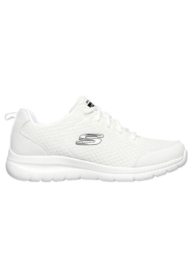Pantofi sport barbati  inchidere cu sireturi, talpa confortabila, alb, textil