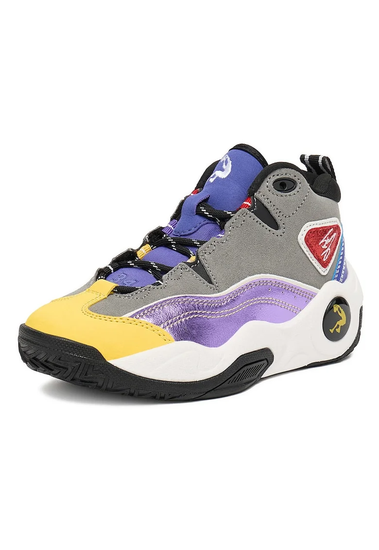 Pantofi sport copii,  piele naturala, gri, stilati si confortabili,