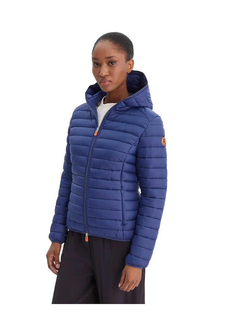 Geaca subtire dama,  bleumarin, nylon, cu fermoar