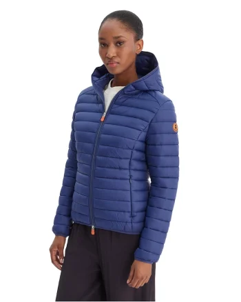 Geaca subtire dama,  bleumarin, nylon, cu fermoar