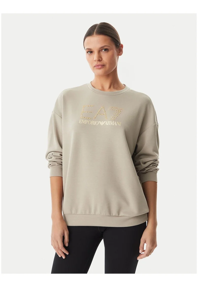 Bluza sport dama,  bej, poliester/modal, croiala regular fit