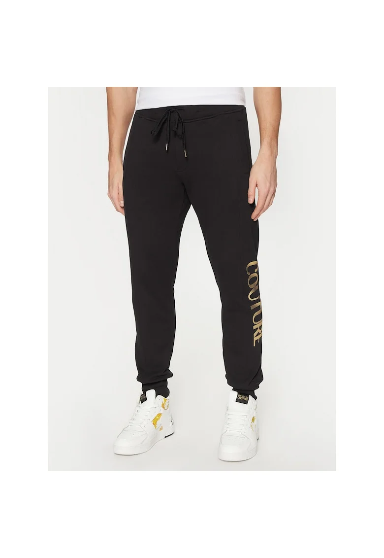 Pantaloni sport barbati,  material sintetic, negru,
