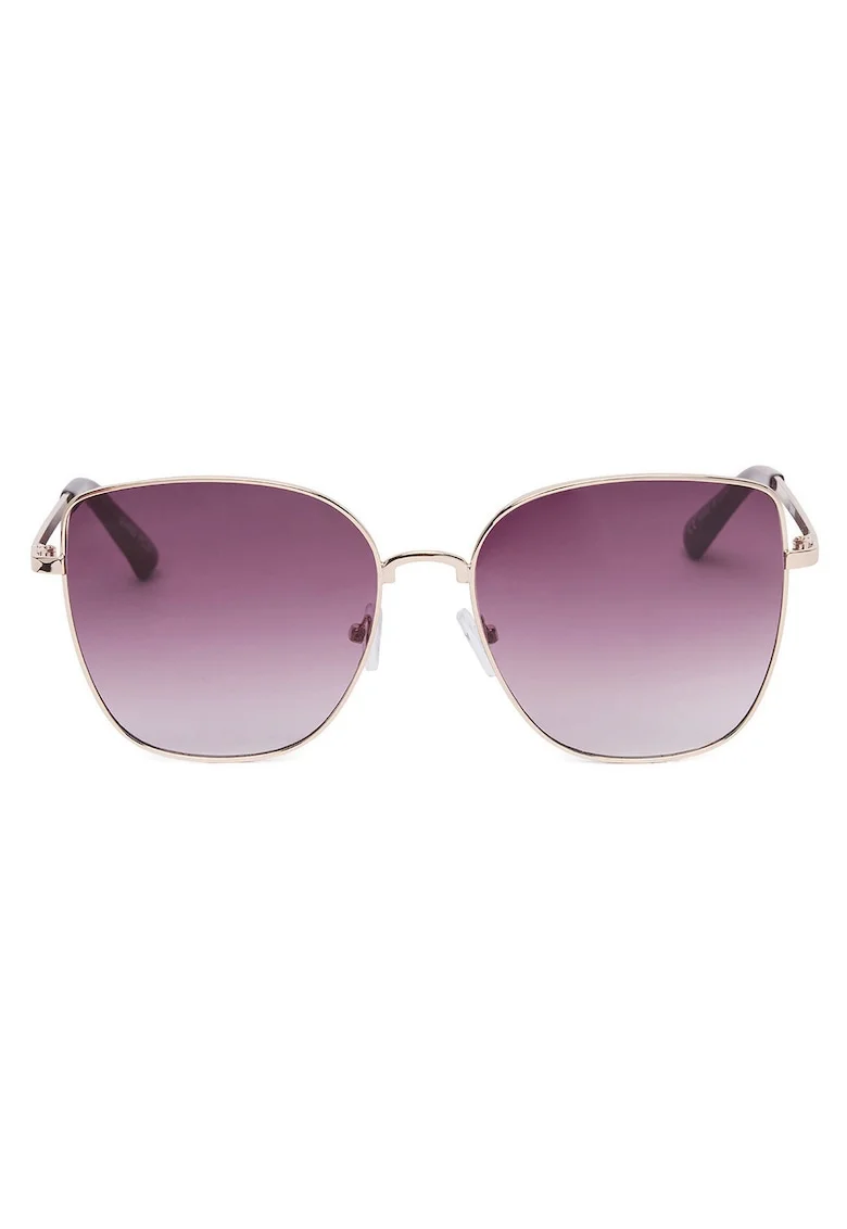 Ochelari de soare din material sintetic, usori, cu lentile cu filtru UV400, Auriu, Marime unica