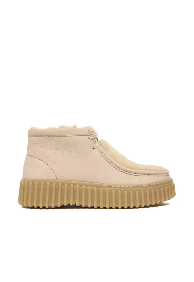 Ghete dama  Sand Wlined Torhill, bej, piele naturala