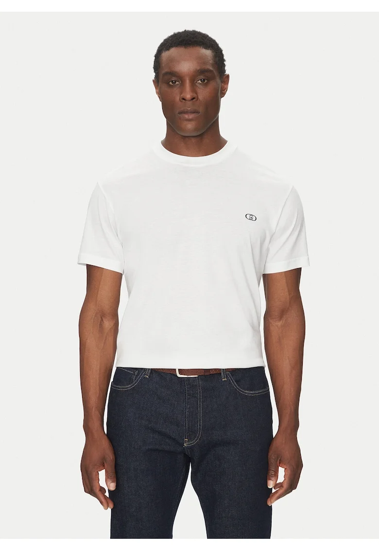 Tricou Barbati,  Alb, 67% lyocell, 33% bumbac,
