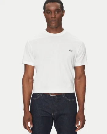 Tricou Barbati,  Alb, 67% lyocell, 33% bumbac,