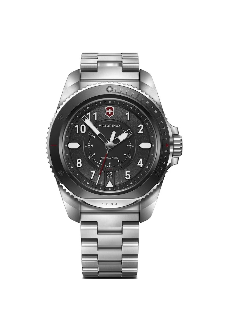 Ceas barbatesc  Quartz, 43mm, 20ATM, Argintiu