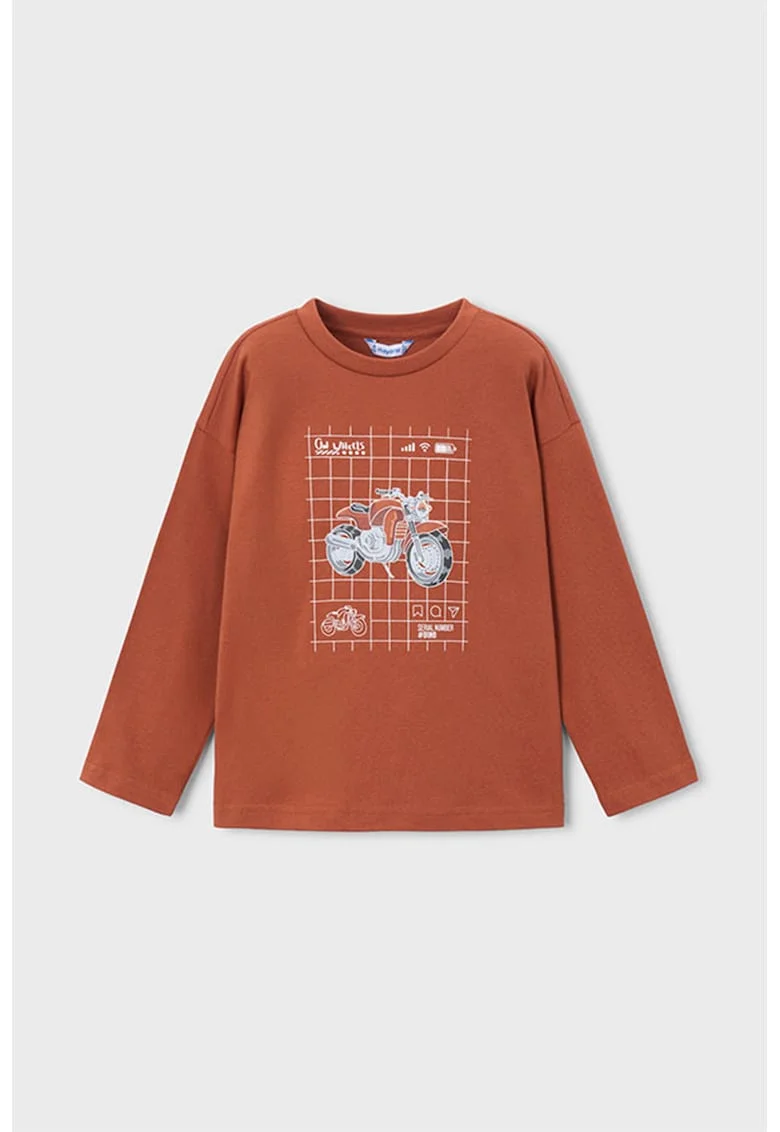 Bluza cu imprimeu grafic, Maro Siena