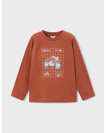 Bluza cu imprimeu grafic, Maro Siena