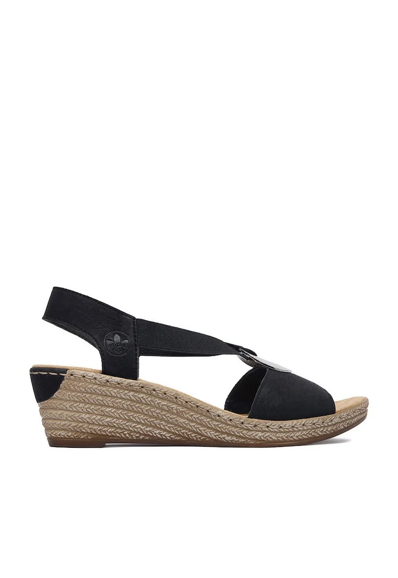Sandale dama,  model 624H6-00, negru, piele,