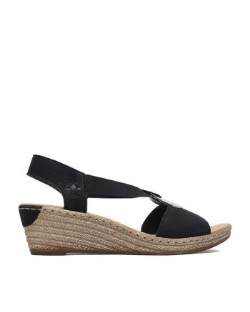 Sandale dama,  model 624H6-00, negru, piele,