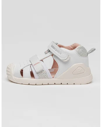 Sandale cu inchidere velcro si insertii din piele