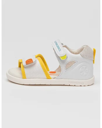 Sandale cu inchidere velcro si insertii din piele For First Steps