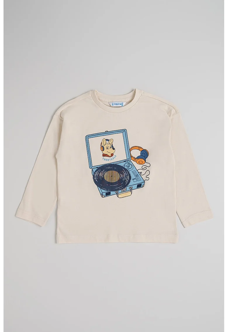 Bluza de bumbac cu maneci lungi