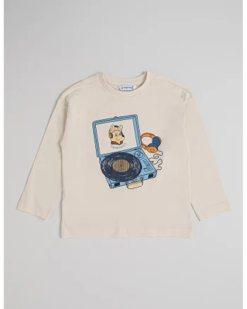 Bluza de bumbac cu maneci lungi