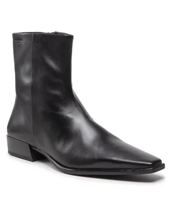 Botine dama 5416-001-20,  Piele naturala, Negru