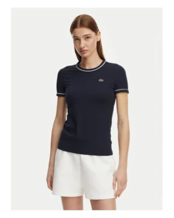 Tricou dama,  slim fit, alb, bumbac-modal,