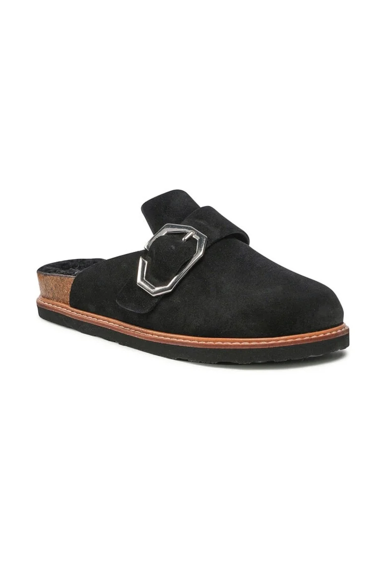 Papuci de casa Grisel G104527 Negru,  Piele naturala