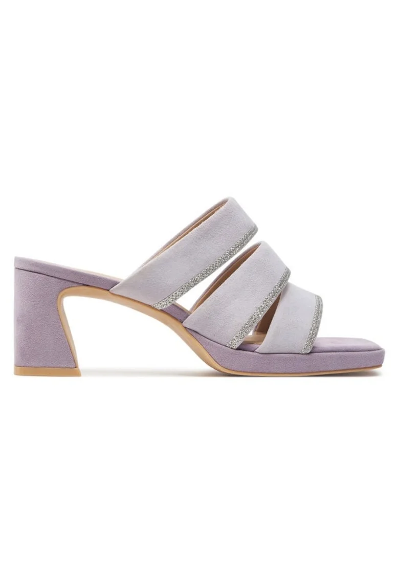 Sandale dama  303669560, Piele intoarsa, Violet