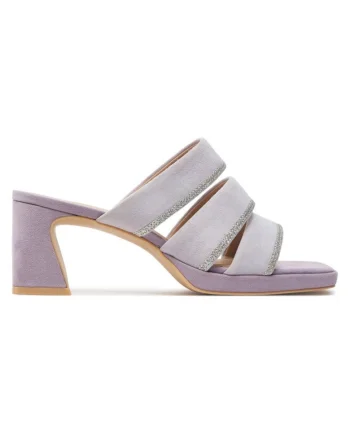 Sandale dama  303669560, Piele intoarsa, Violet