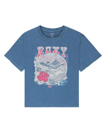 Tricou dama,  supradimensionat, albastru, bumbac organic,