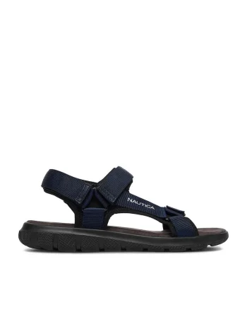 Sandale barbatesti,  bleumarin, textil, sistem inchidere Velcro