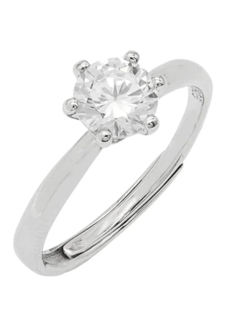 Inel Argint Reglabil Solitaire Reglabil