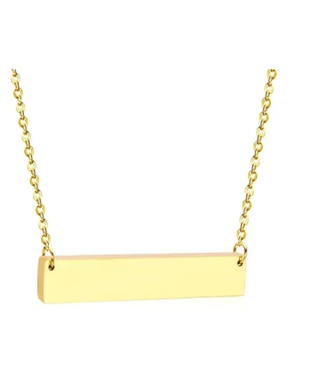 Lant Placat cu Aur 14k Placuta Gravabila
