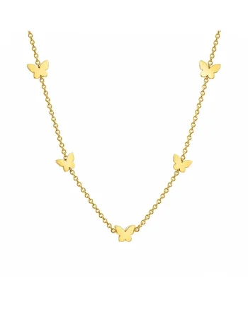Lant Placat cu Aur 14k Fluturi