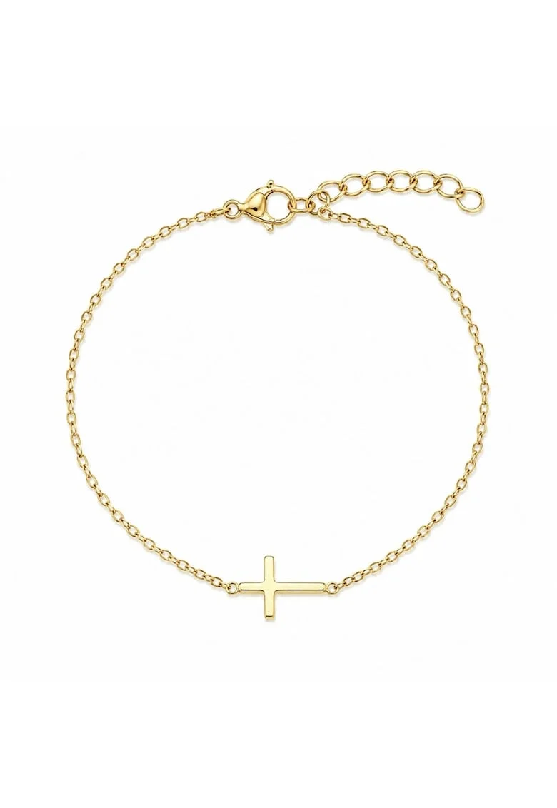 Bratara Placata cu Aur 14k Cruciulita