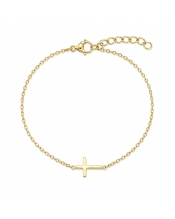 Bratara Placata cu Aur 14k Cruciulita