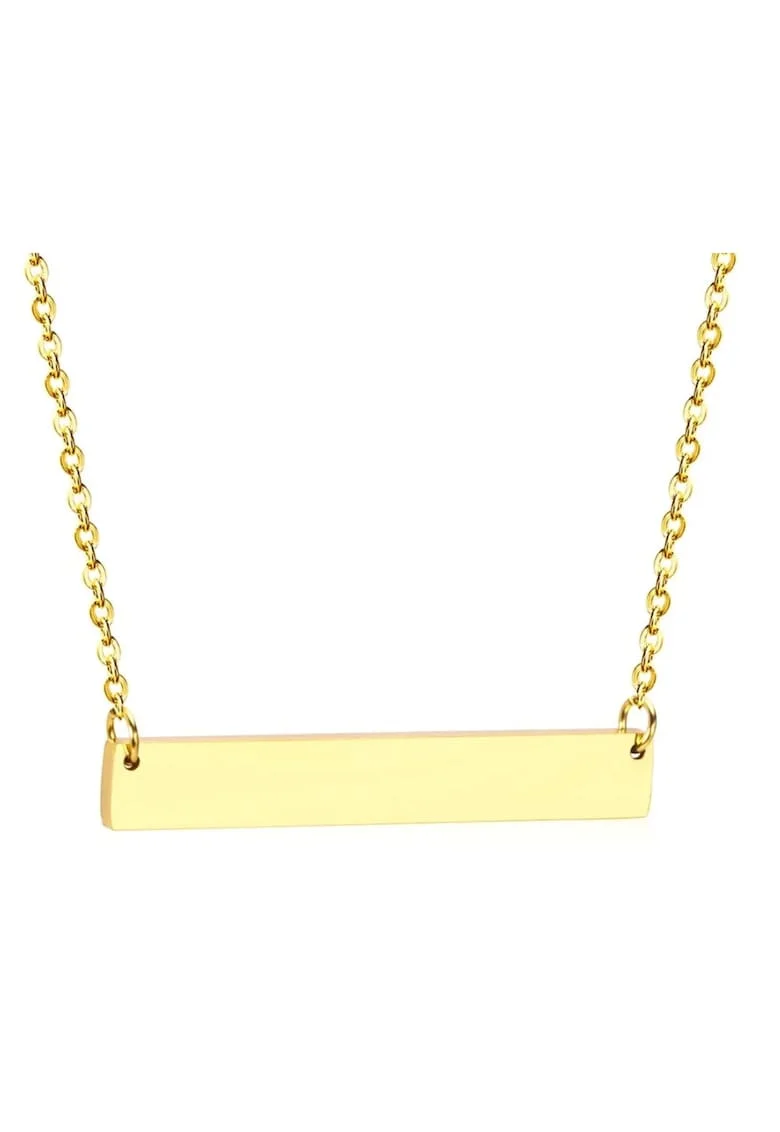 Lant Placat cu Aur 14k Placuta 4cm Gravabila