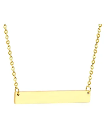 Lant Placat cu Aur 14k Placuta 4cm Gravabila