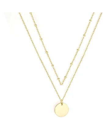 Lant Placat cu Aur 14k Dublu Banut