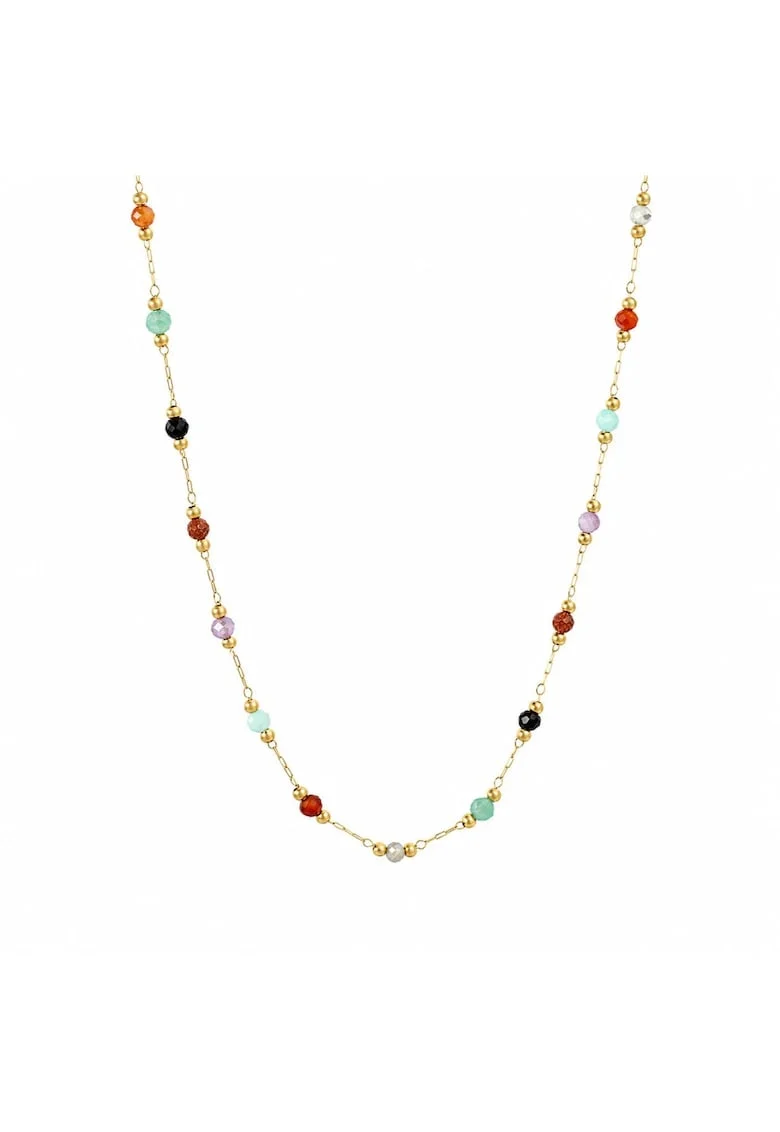 Lant Placat cu Aur 14k Summer Vibes cu Pietre Multicolore