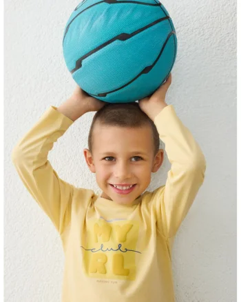 Bluza de bumbac cu logo, Galben miere